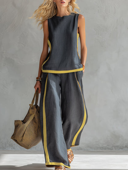 ISABELLA | Conjunto elegante de lino y algodón