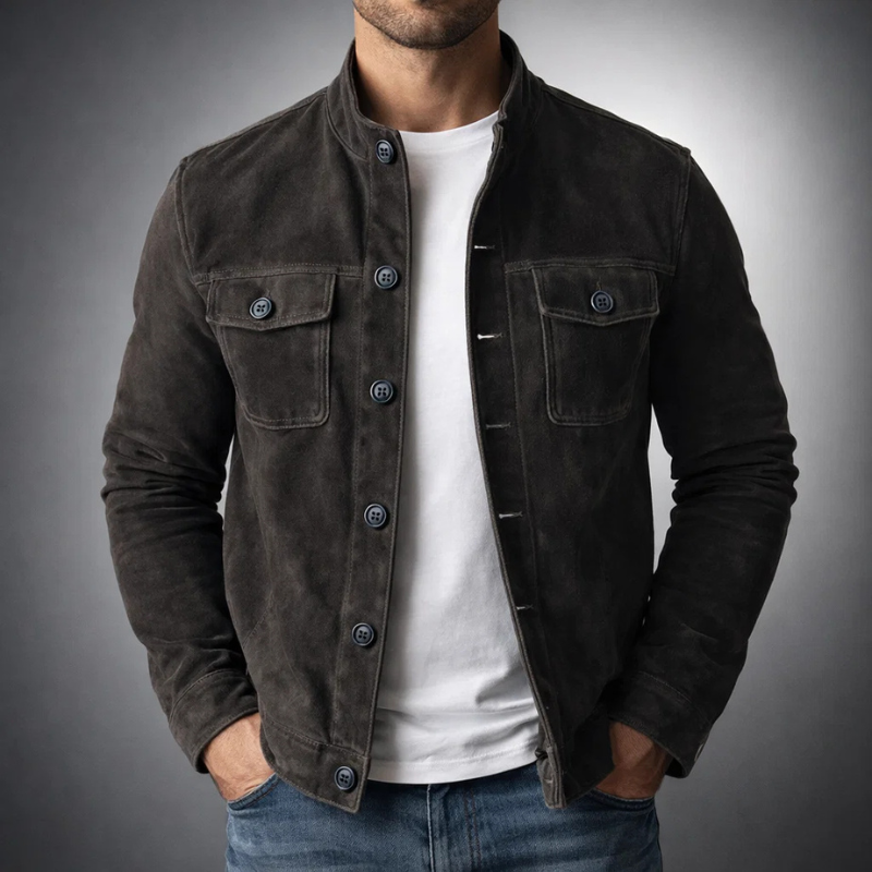 JUAN | Chaqueta Bomber Premium de Efecto Ante