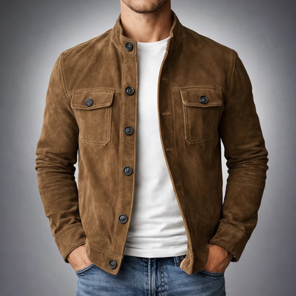 JUAN | Chaqueta Bomber Premium de Efecto Ante
