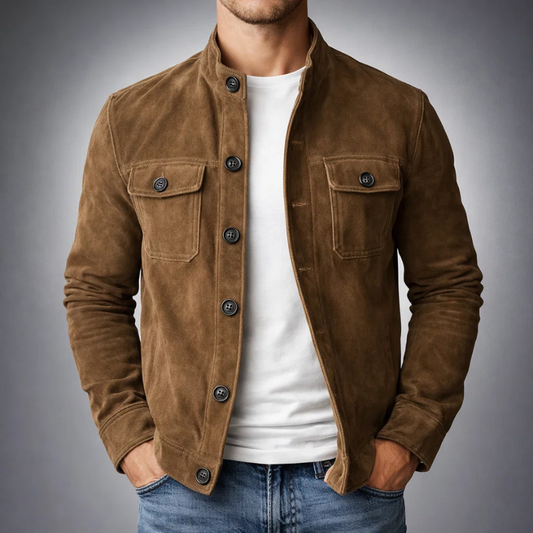 JUAN | Chaqueta Bomber Premium de Efecto Ante