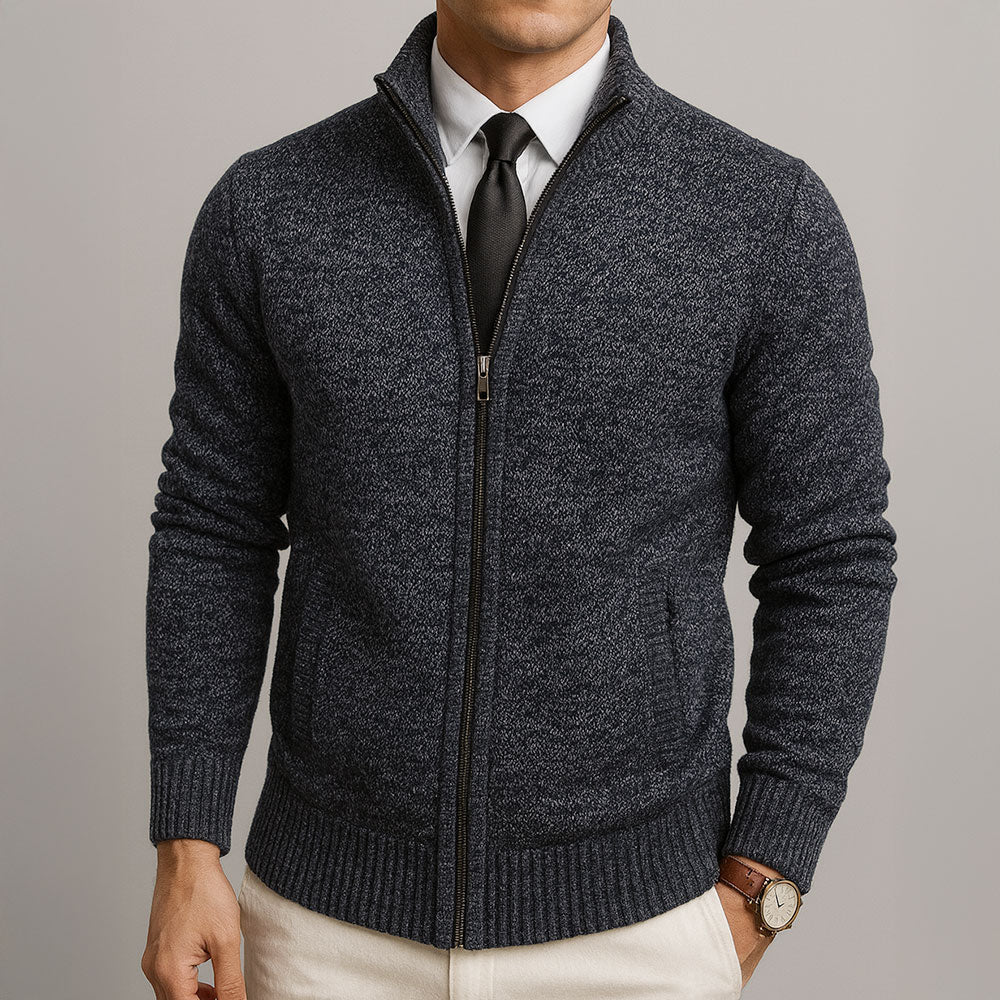 LUCAS | Cárdigan con Cremallera Elegante