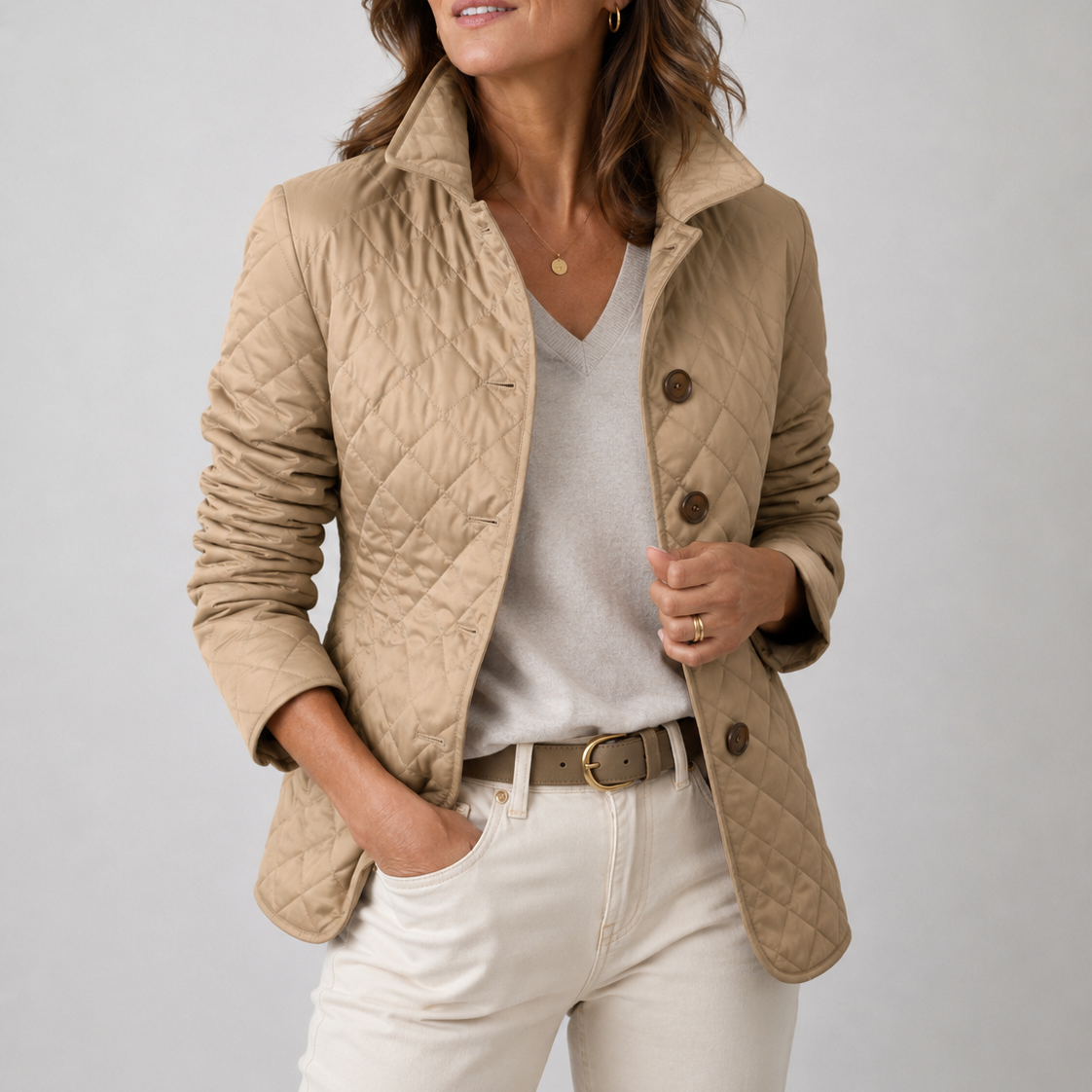 CARMEN | Chaqueta Acolchada Ligera con Cuello Alzado
