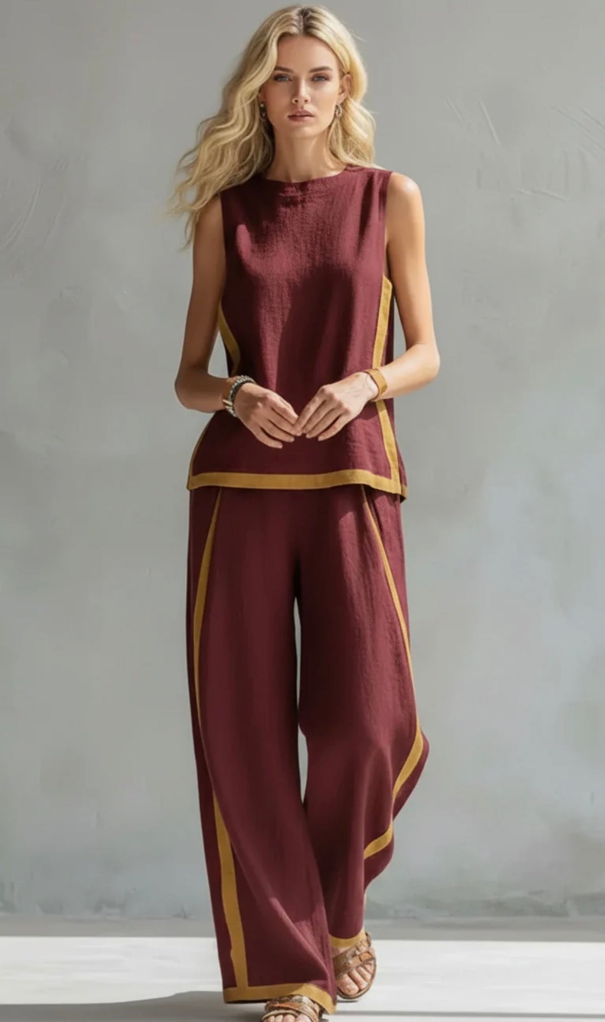 ISABELLA | Conjunto elegante de lino y algodón