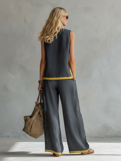 ISABELLA | Conjunto elegante de lino y algodón