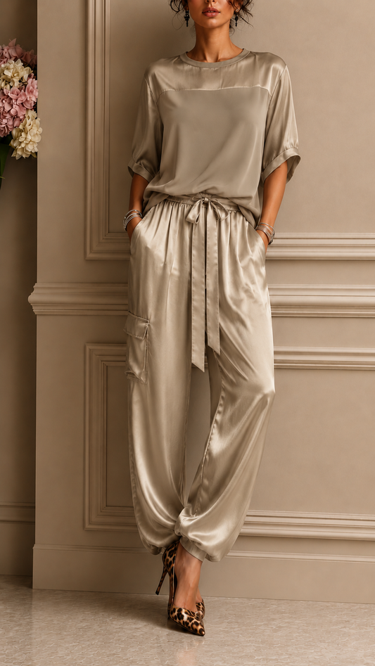 LUNA | Elegante conjunto de dos piezas con una caída fluida