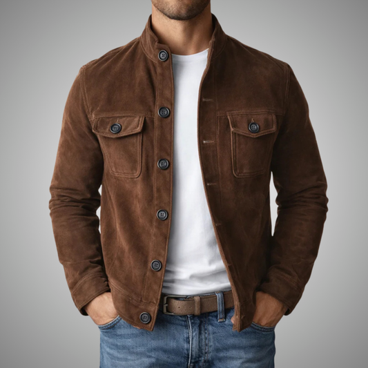 JUAN | Chaqueta Bomber Premium de Efecto Ante