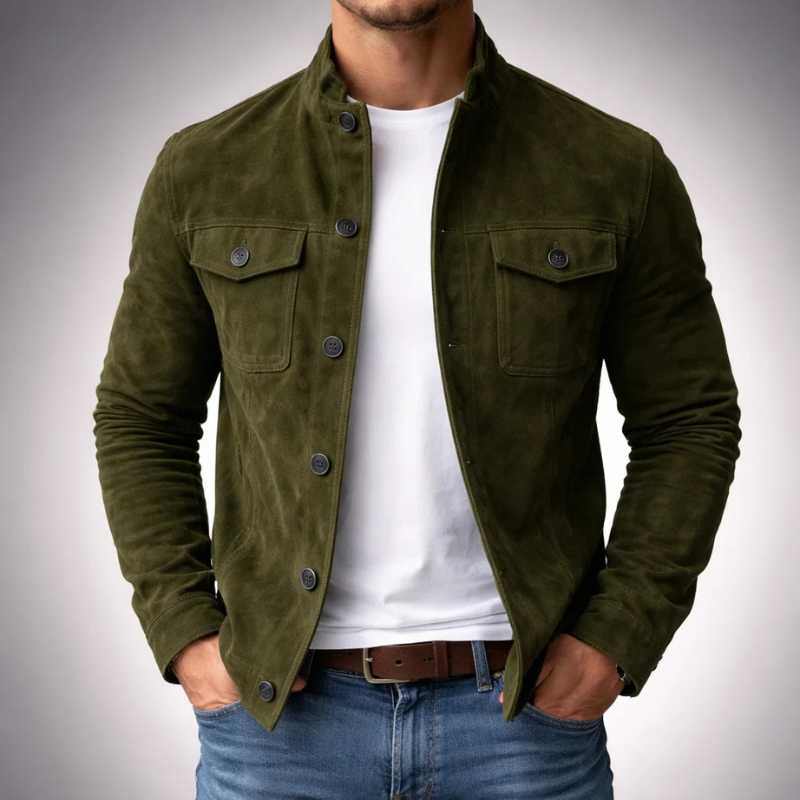 JUAN | Chaqueta Bomber Premium de Efecto Ante